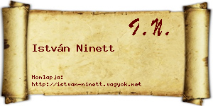 István Ninett névjegykártya
