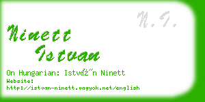 ninett istvan business card